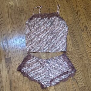 Victoria’s Secret Floral Lace Trim Set